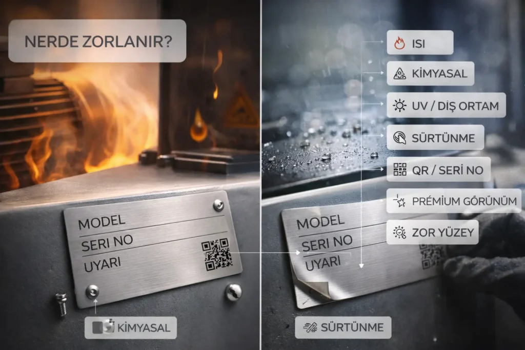 Metal Etiket Nerede Zorlanır