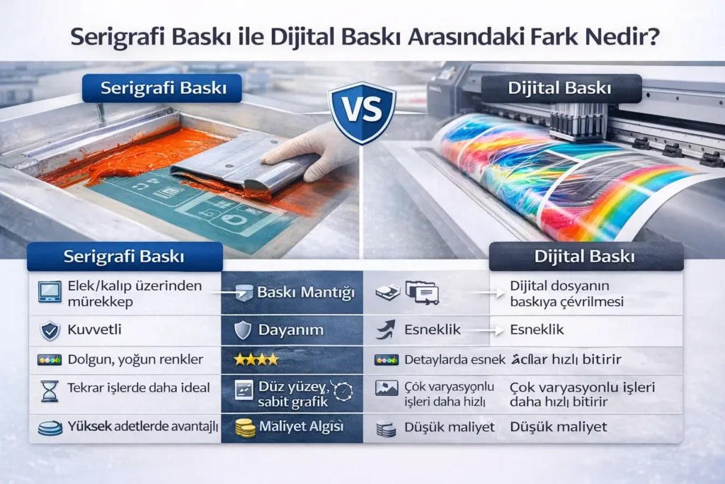 Serigrafik Baskı Dijital Baskı