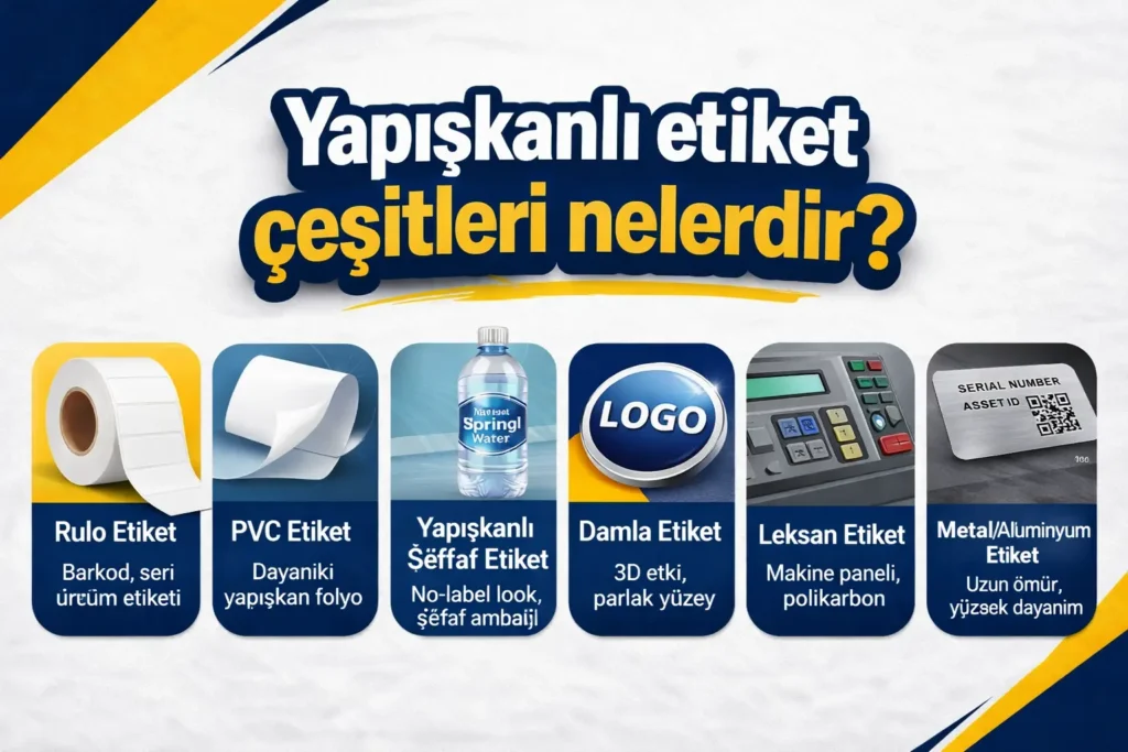 Yapışkanlı etiket çeşitleri
