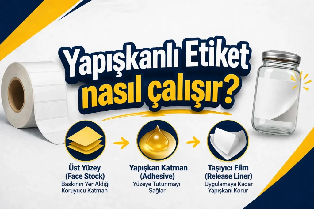 Yapışkanlı etiket nasıl çalışır